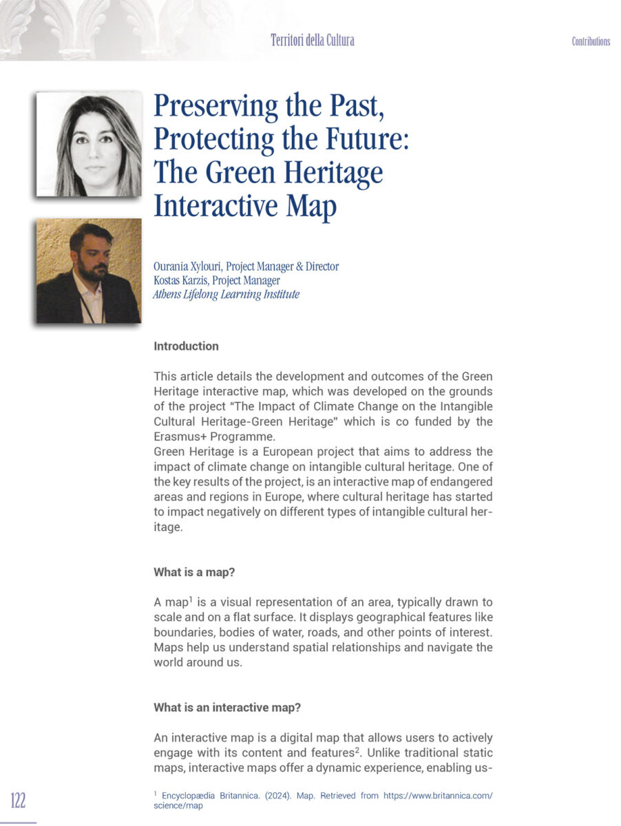 Preserving the Past, Protecting the Future: The Green Heritage Interactive Map